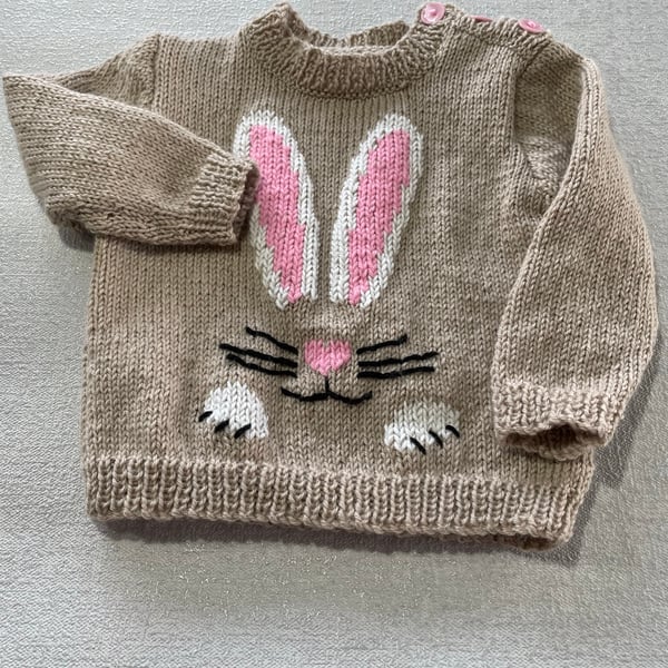 Jumper with rabbit face design