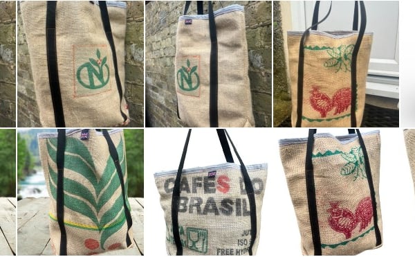 Coffee bean sack tote