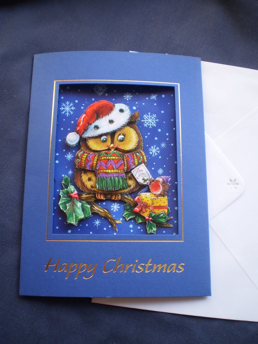 decoupage Christmas card