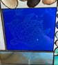 Large Stained Glass Etched Turtle Panel - Image 5