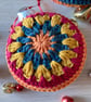 Crochet Christmas Baubles Set of 4 - Autumnal Colours - Tree Decorations - Image 6