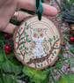 Owl hand-painted Christmas log slice decoration  - Image 5