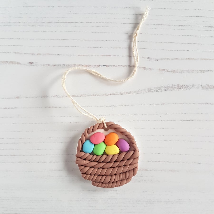 Easter Egg Basket hanging decoration OR magnet
