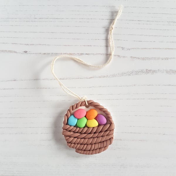 Easter Egg Basket hanging decoration OR magnet