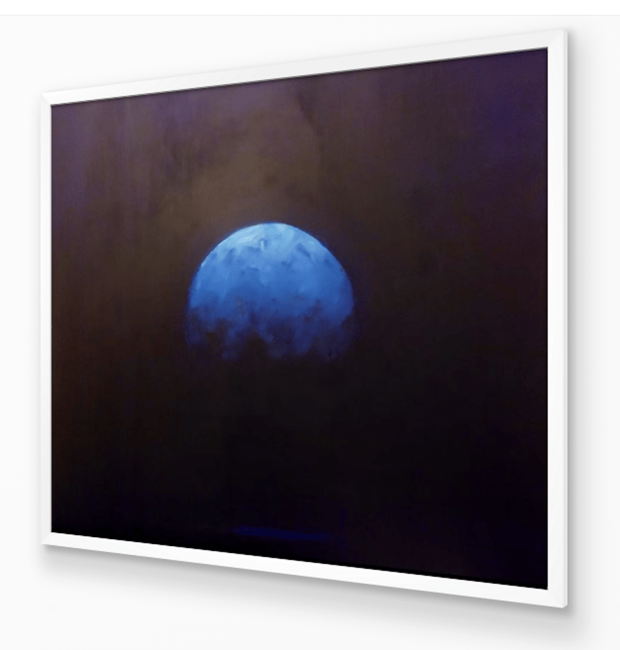 BLUE ORB - large contemporary wall art painting