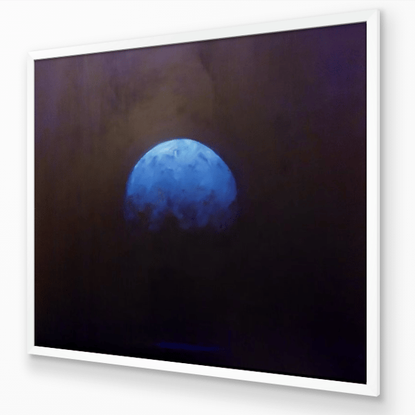 BLUE ORB - large contemporary wall art painting