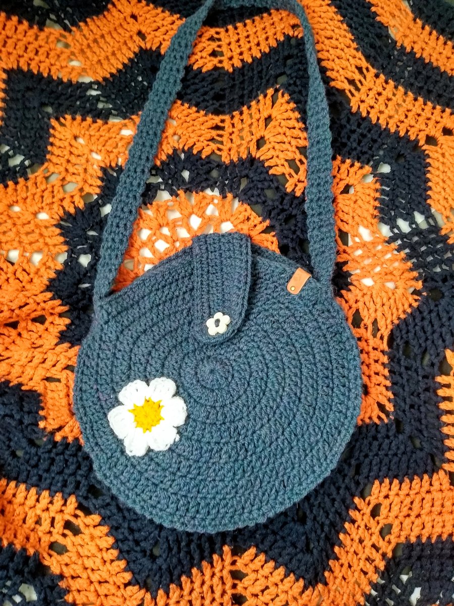 Crochet Boho Daisy Bag