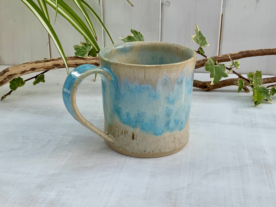 Winter wood & norse blue glazed mug