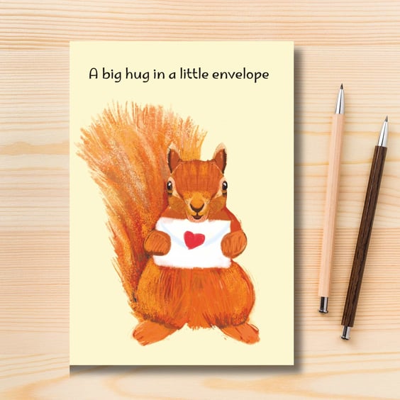 Squirrel card Blank card cute card all occassions