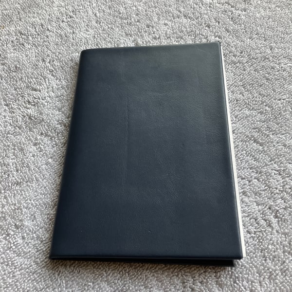 A6: Softcover - Dark Navy Blue coloured Leather bound Sketchbook - FREE SHIPPING