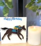 Stunning Handmade Quilled Race Horse Card
