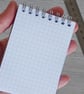 Handmade A7 Notebook covered in a Japanese pattern with a spiral binding - Image 3