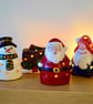 Hand-Painted Santa Tea Light Holder - Ceramic Christmas Candle Holder - Image 8
