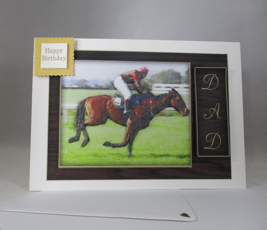 Horse Racing Dad's Birthday,Father's Day Card