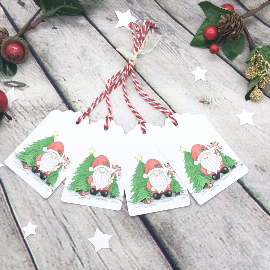 Christmas ‘Norm’ the Gnome Gift Tags - set of 4 tags