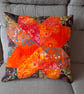 Quilted patchwork cushion cover