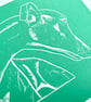 Greyhound Linocut Print - Dog Lover - Pet Parent Gift - 3 Colours Available - Image 8