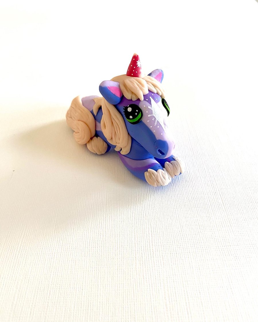 Handmade unicorn ornament 