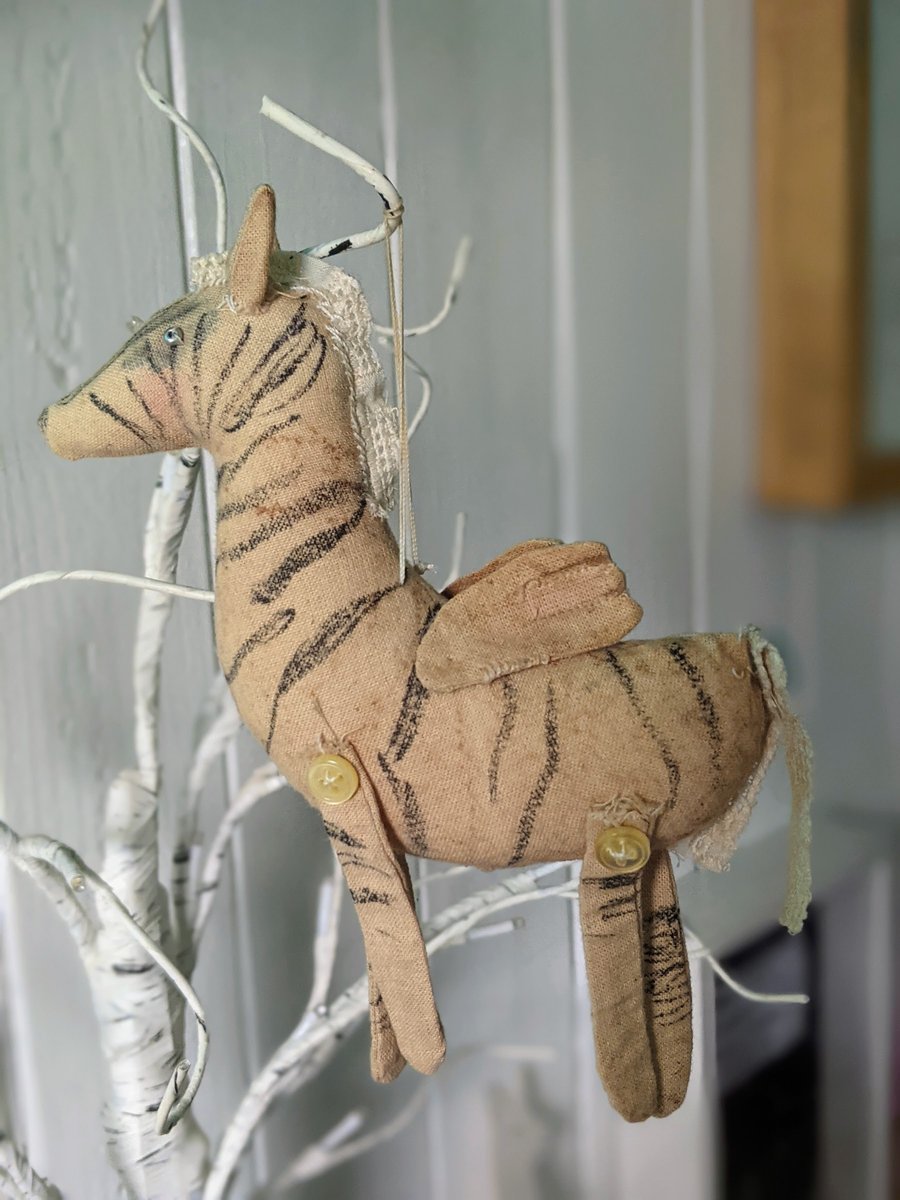 Handmade prmiitive fairy zebra 