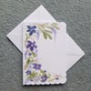 hand painted floral greetings card ( ref F 324 )