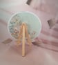 Handmade Round Greeting Card (60) Light Blue Window Box Included - Image 5