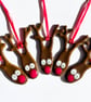 Reindeer Christmas Decoration Rudolph Handmade Fused Glass Ornament