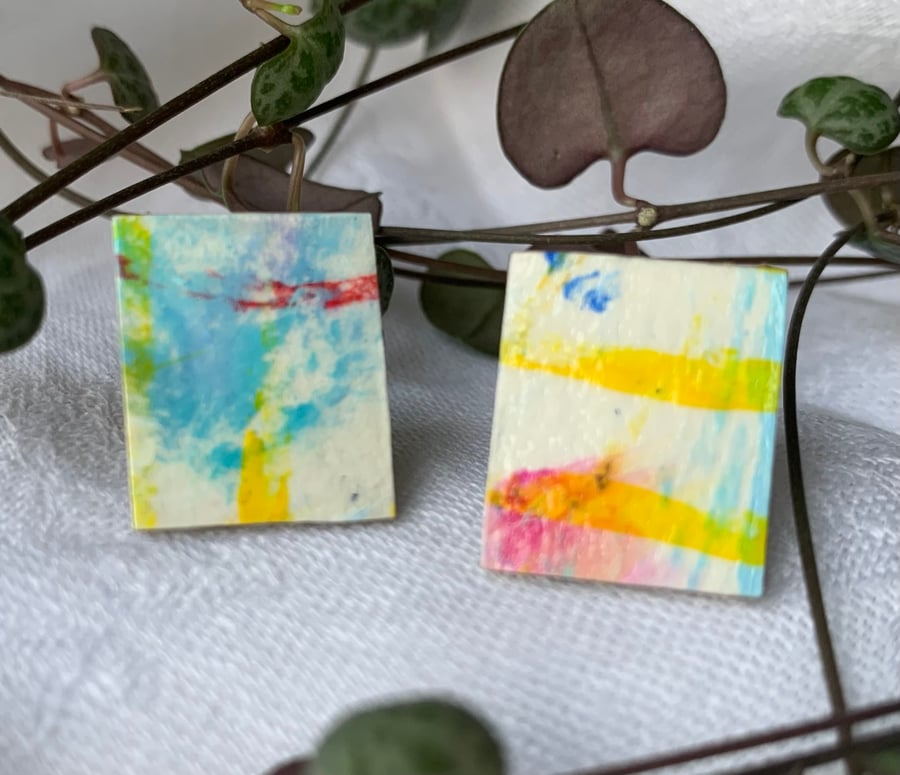 Stainless steel post earrings 