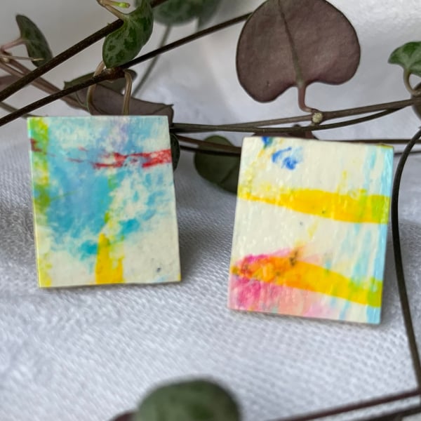 Stainless steel post earrings 