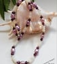 African Ruby, Ethopian Wello Opal & Baroque Pearl Sterling Silver Necklace - Image 6