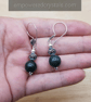 Bloodstone sphere earrings - Image 3