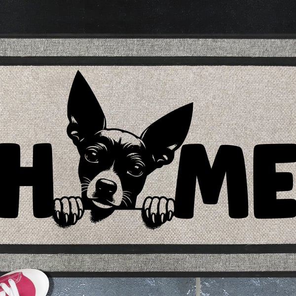Xoloitzcuintle Dog Home Door Mat No.2 - All Weather - Hairless Dog Doormat 