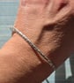 Beautiful Pattern Bespoke Sterling Silver Skinny Stackable Bangles  - Image 3