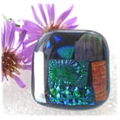 Patchwork  Brooch 098 Dichroic Fused Glass Handmade 