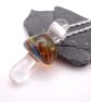 lampwork glass toadstool pendant necklace - Image 1