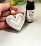 Grey Hanging Heart Aroma Stones Set of 4 – Essential Oil Diffusers - Image 5