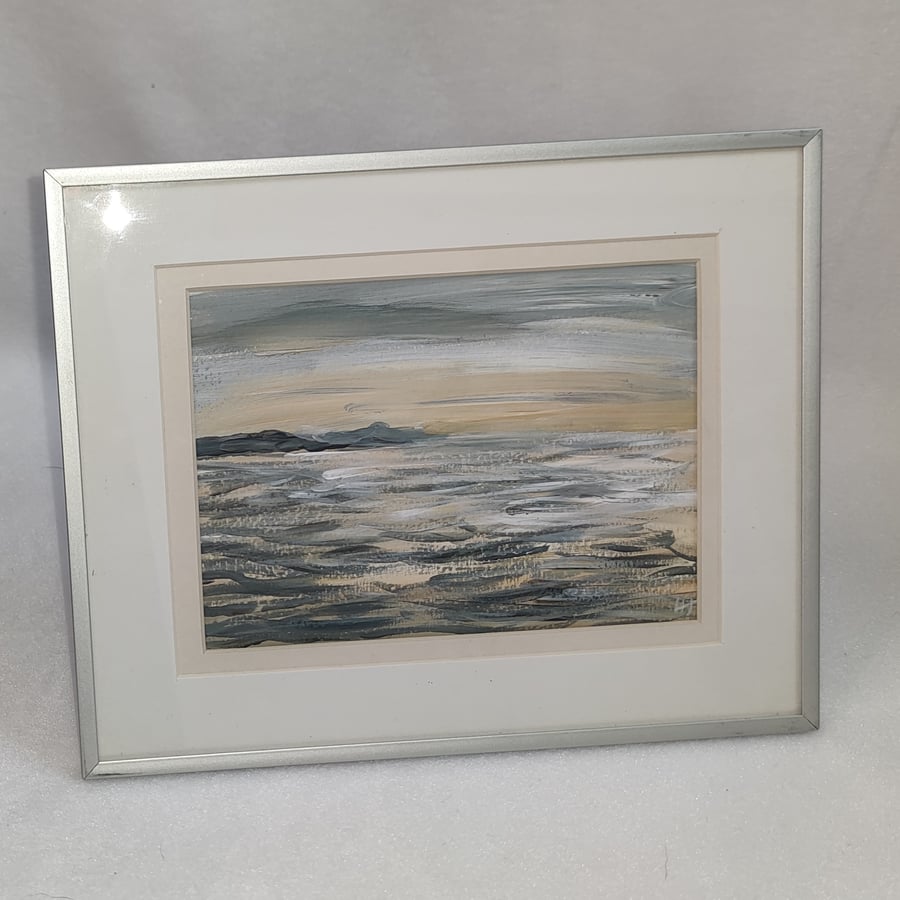 Fair Winds, Early morning seascape, mounted and framed