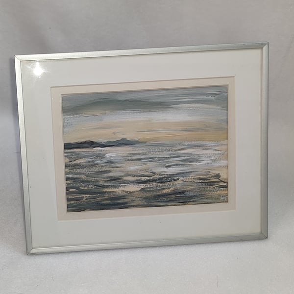 Fair Winds, Early morning seascape, mounted and framed