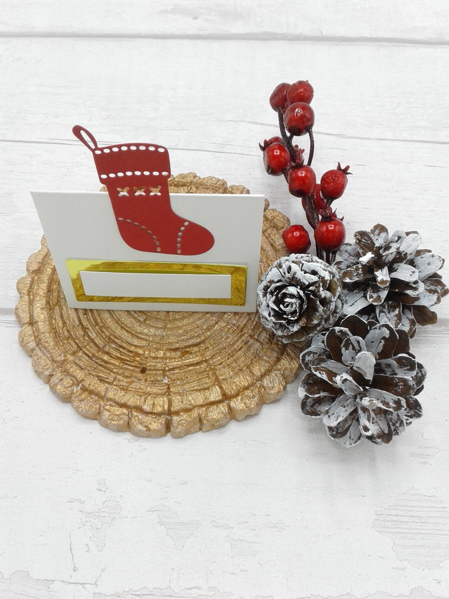 Christmas place settings. Set of 10 luxury Christmas place cards.