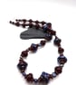 lampwork glass dark red and silver necklace - Image 5