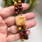 Handmade Women's Bracelet With Natural Afghanistan Jade and costume beads