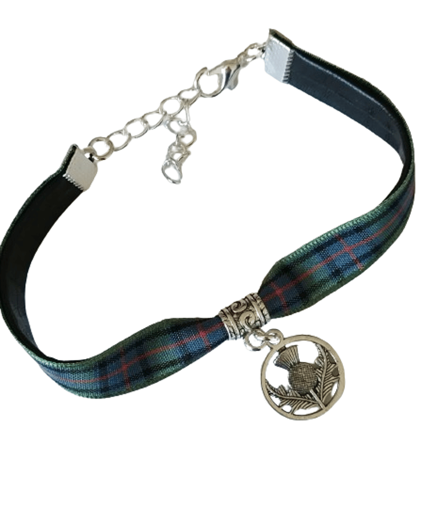Thistle Scottish bracelet in a choice of tartans.