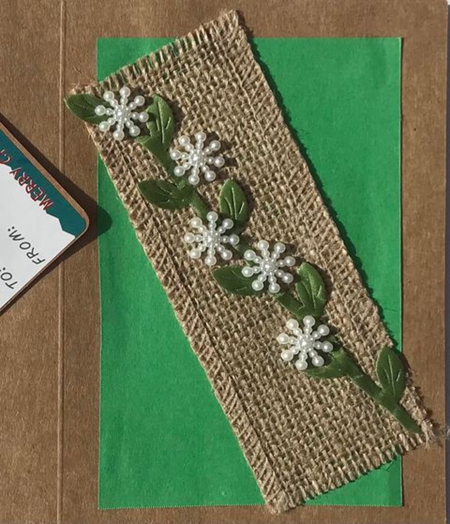 Snowflakes Christmas Craft card