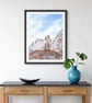 Snow Leopard Art Print, Mountain Wildlife Wall Art, Wild Cat Animal Decor  - Image 9