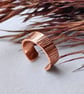 Copper Ear Cuff - Hammer Textured - 3mm  - Image 3