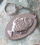 Handmade Fish Keyring in Pewter - Image 3