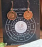 Cancer Copper Zodiac Earrings 