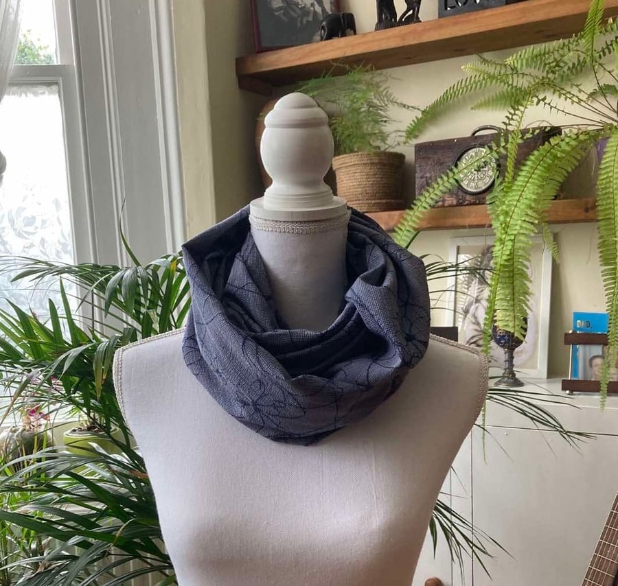 Blue Spring Modern Infinity Scarf Gift for Her Spring,Summer,Fall Accessories