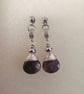 Purple Amethyst wire wrapped earrings  - Image 7
