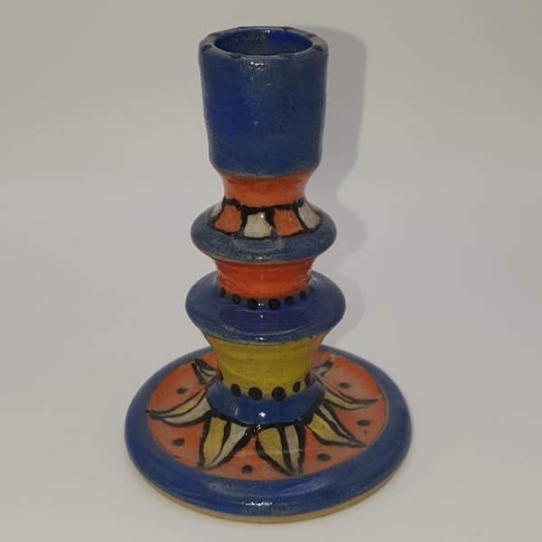 Ceramic candlestick - 'bunting'