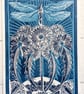 Dragonfly and Dandelions Hand printed Linocut Print - Image 2